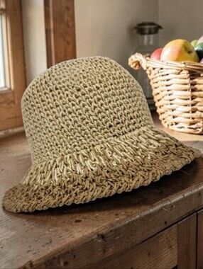 Eugenia Kim Bailey-Straw Crochet Sun Hat in Beige and Brown #HAT1